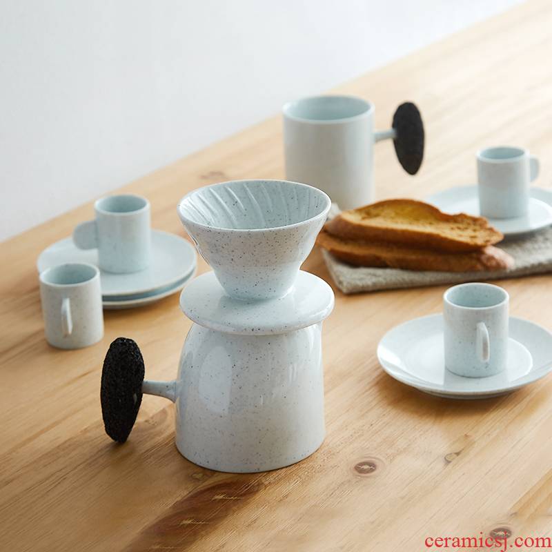 That thing creative hand grinding coffee filter cup of coffee pot ceramic home office keller of coffee cup