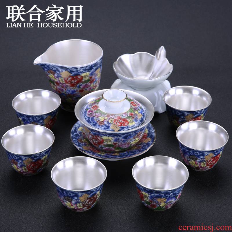 To be household enamel see colour tea set mine loader 999 sterling silver, kung fu tea tea bowl host ceramic cups of tea