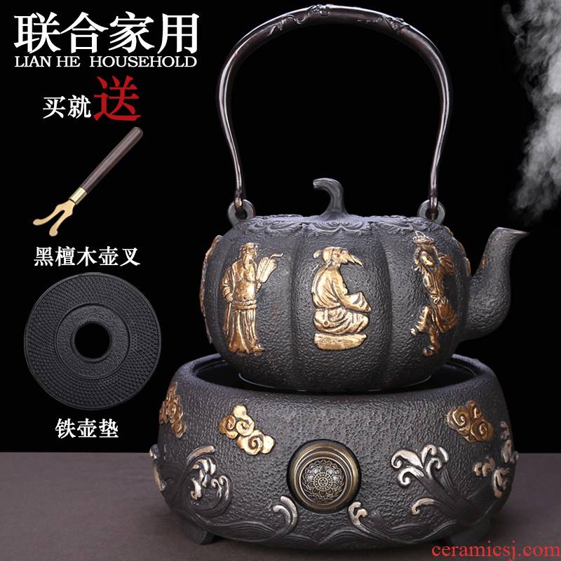 To be household cast iron teapot tea kettle imitation in southern Japan semi - manual boiling tea machine electricity TaoLu teapot