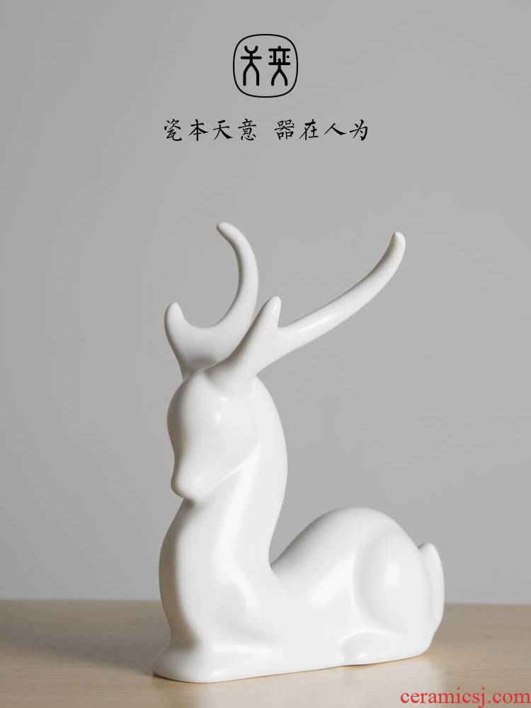 The deer deer promotion day yi ceramics sika deer furnishing articles household adornment of new home sitting room window