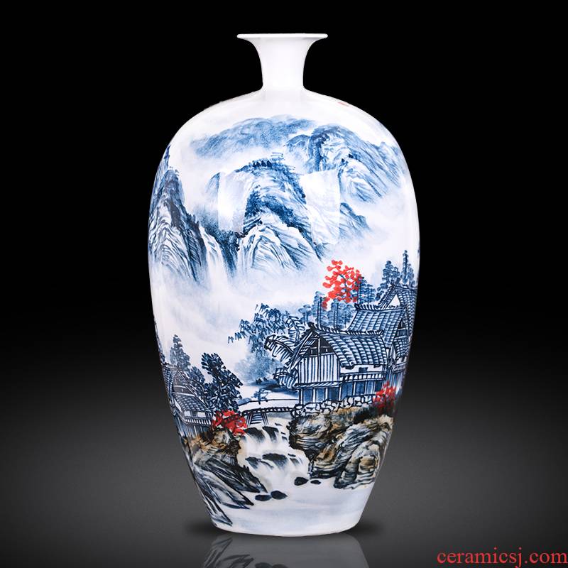 The Master of jingdezhen ceramics hand - made creative new Chinese blue and white porcelain vase sitting room porch decoration furnishing articles