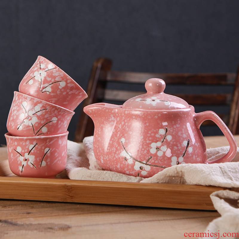 Creative ceramic tea set snowflakes glaze and wind restoring ancient ways kung fu tea brewing utensils 1 6 small teapot tea cups
