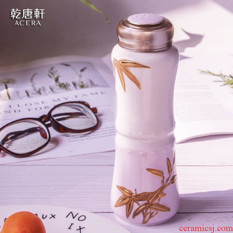 Do Tang Xuan porcelain cup bamboo to peace with single 200 ml bottle creative ceramic portable mini female water cup