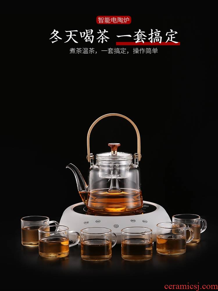 Automatic boiling tea ware glass tea stove steam cooked pu - erh tea, black tea, white tea teapot tea steamer TaoLu household electricity