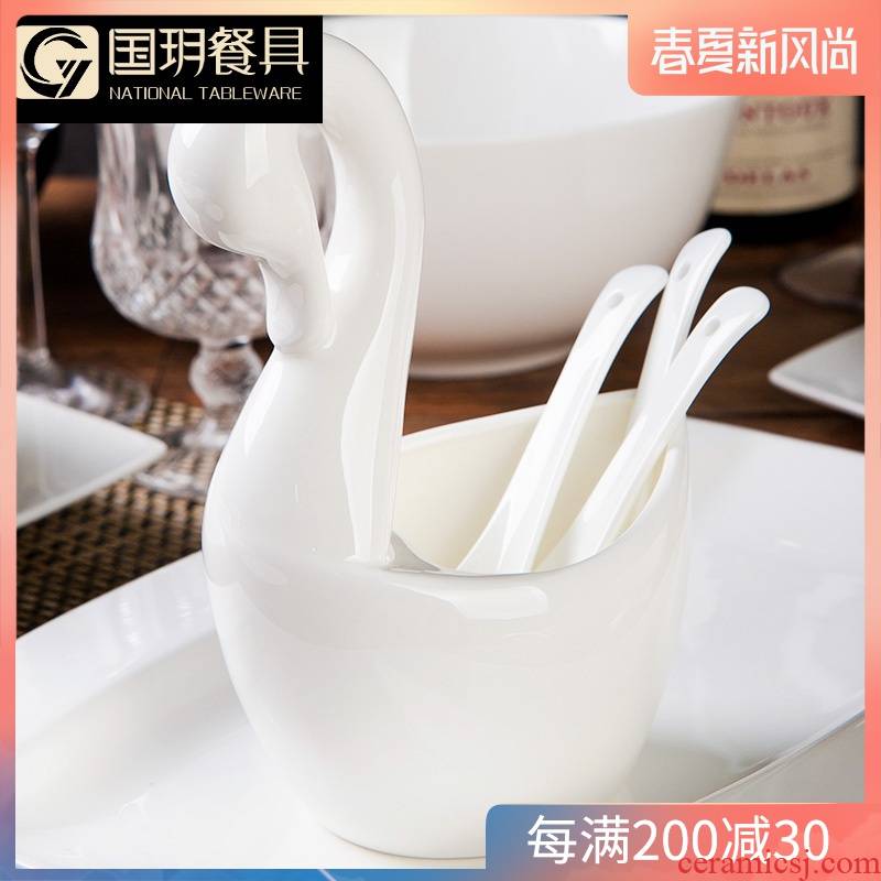 Tangshan white ipads China tableware spoons ashtray white ipads porcelain tooth extinguishers spice bottles