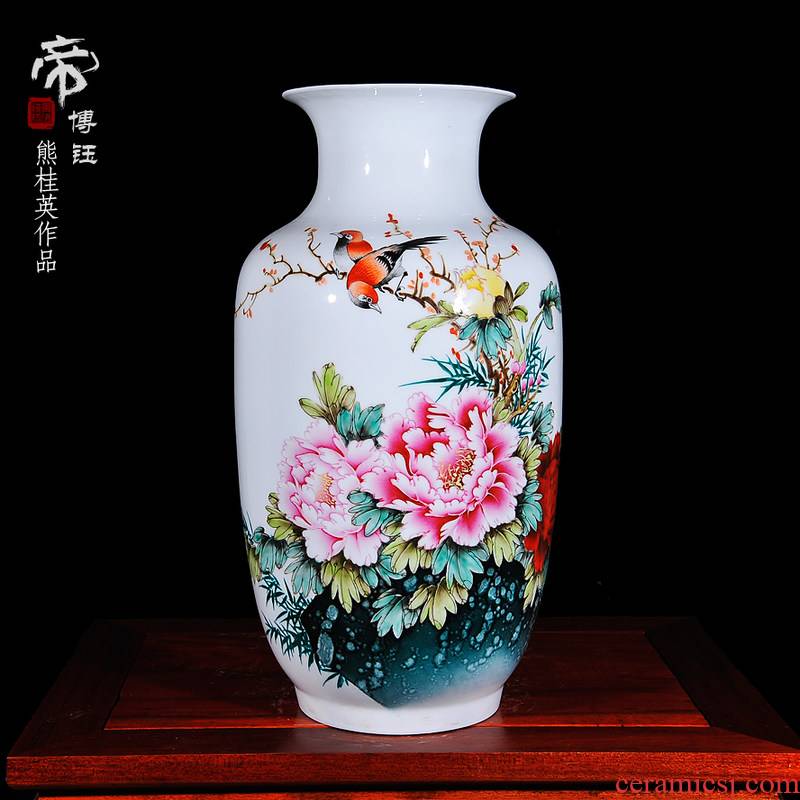 The Master of jingdezhen ceramics hand - made enamel vase modern home decoration decoration crafts are sitting room