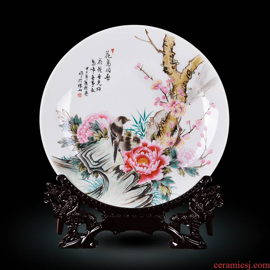 Jingdezhen ceramic Xiong Guiying hand - made powder enamel and hi hang dish I and fashionable adornment creative crafts