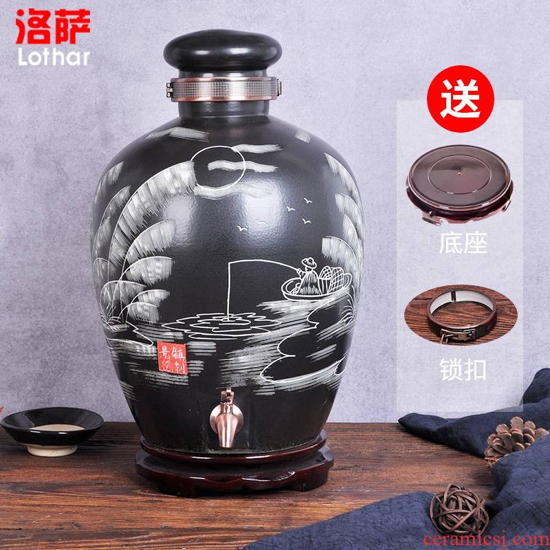 Jingdezhen ceramic terms jar 10 jins 20 jins 30 jins 50 kg archaize pot it barrels of wine bottle liquor altar