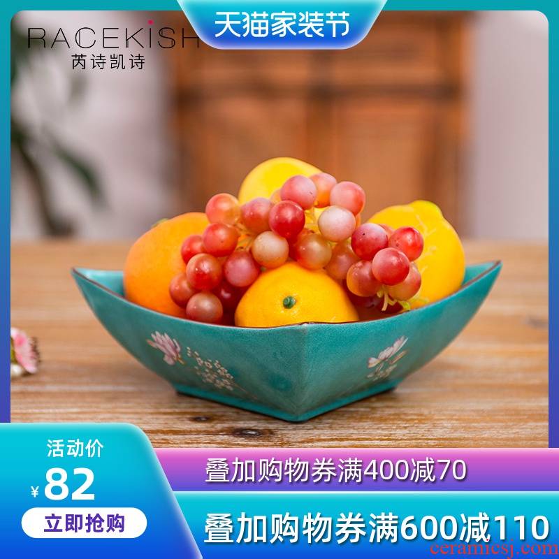 Creative dry fruit bowl dessert snacks fruit basin candy dishes home sitting room tea table table ceramic fruit bowl furnishing articles