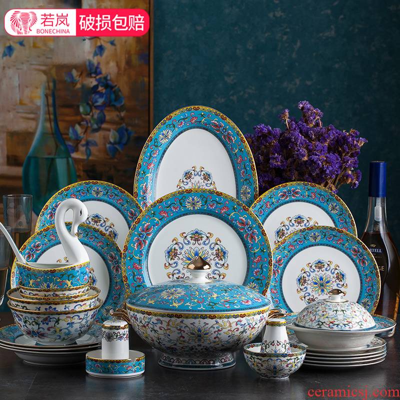 If the haze of tangshan ipads porcelain dishes suit ceramic dishes home court enamel tableware 82 woolly wedding gifts