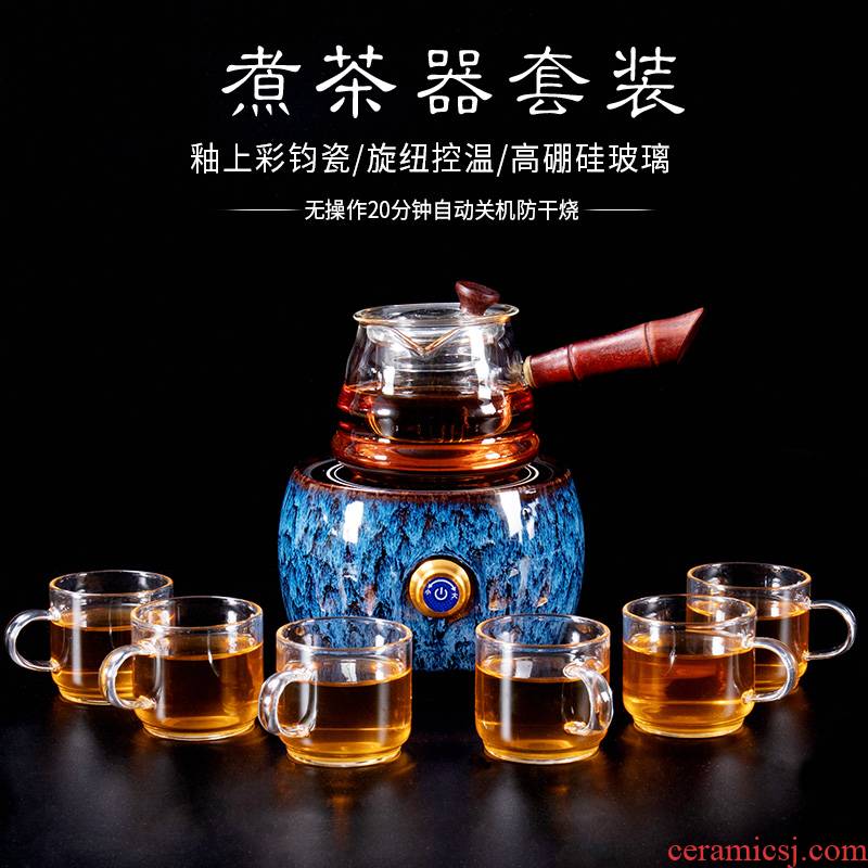Jane quality household electrical TaoLu cook small pu 'er tea ware glass teapot ceramic electric kettle black tea tea steamer