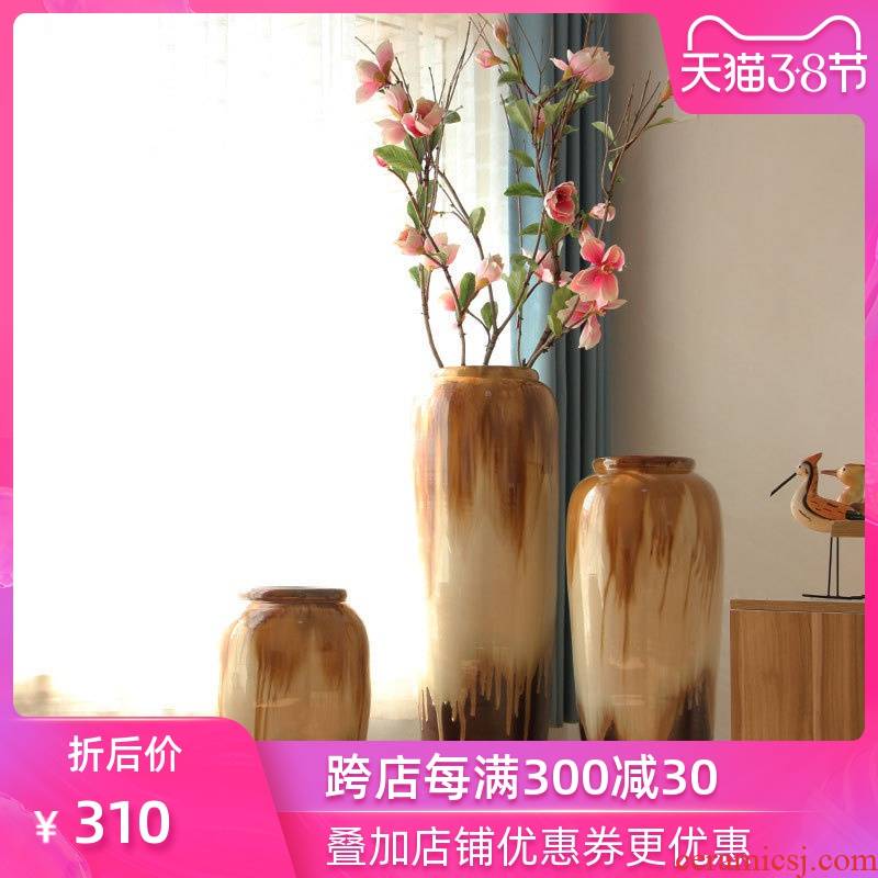 Jingdezhen of large vases, the sitting room porch place Chinese up flower flower implement hotel ceramic decoration