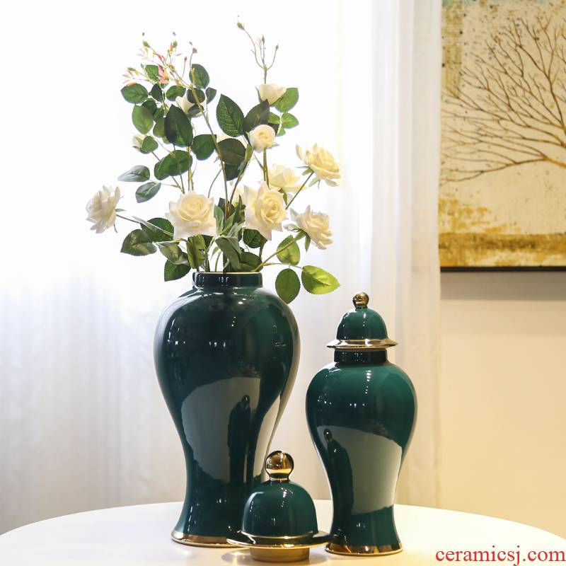 Jingdezhen ceramic general tank piggy bank between example hotel restaurant decorative vase flowers, flowers in the living room furnishing articles
