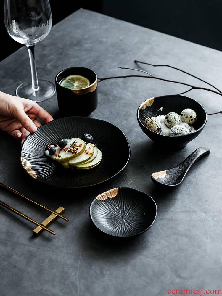 Tao soft creative sharply mo cutlery set dishes of household ceramic dish dish dish bowl of sauce dish of rice bowls