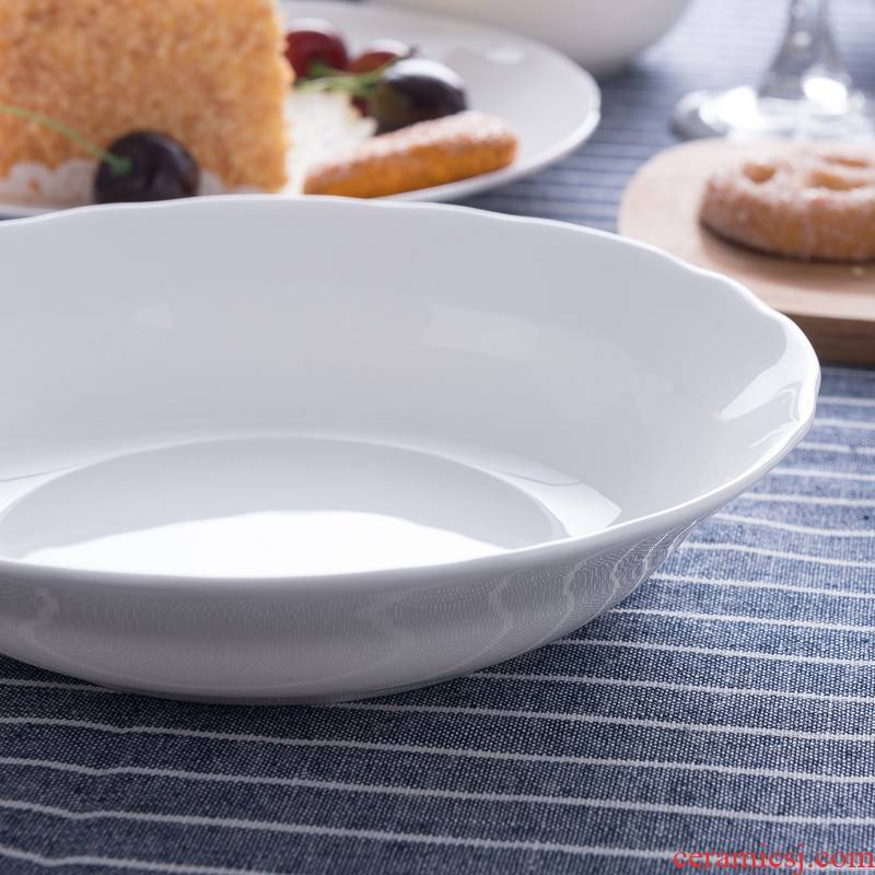 Ronda about ipads porcelain lotus expressions using 7.5 inch plate soup dish plate ceramic household FanPan continental plate tableware