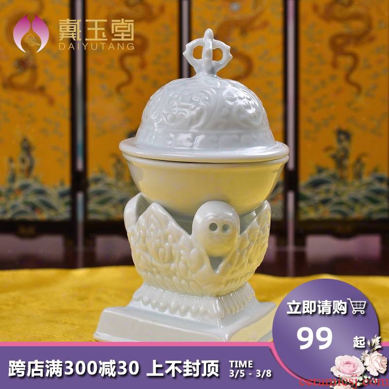 Yutang dai dehua white porcelain with sect Buddhism consecrate Buddha toba multiplier empowerments cranial device for kapala bowl