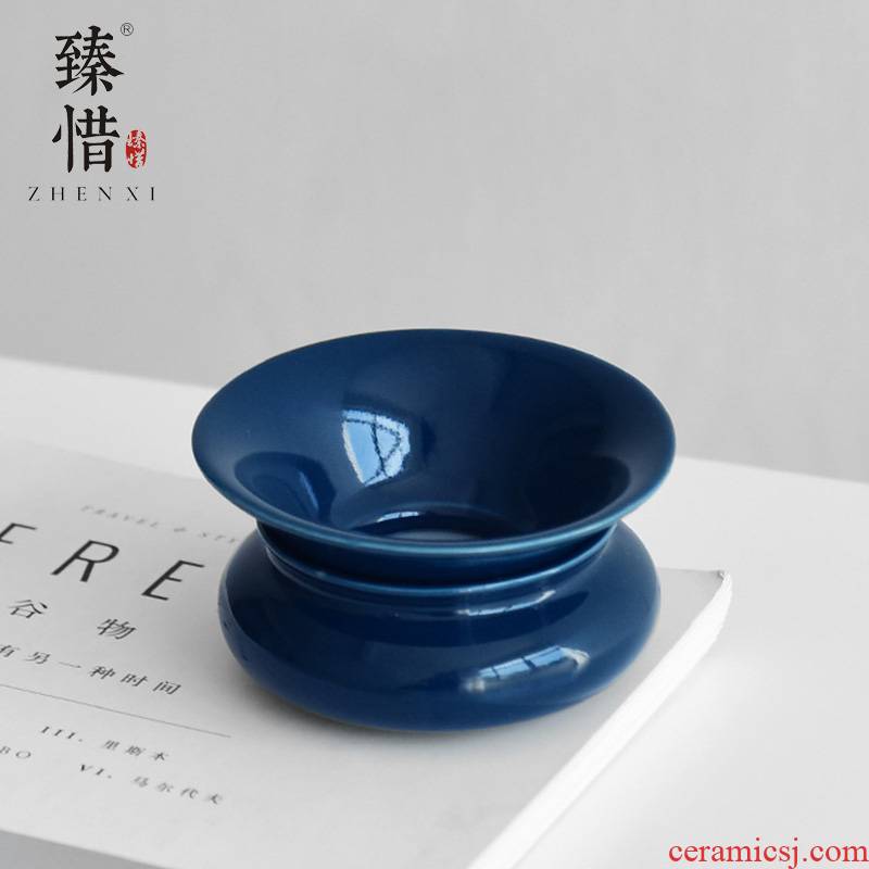 Become precious little ji blue filter creative) kung fu tea tea tea tea accessories ceramics filter mesh