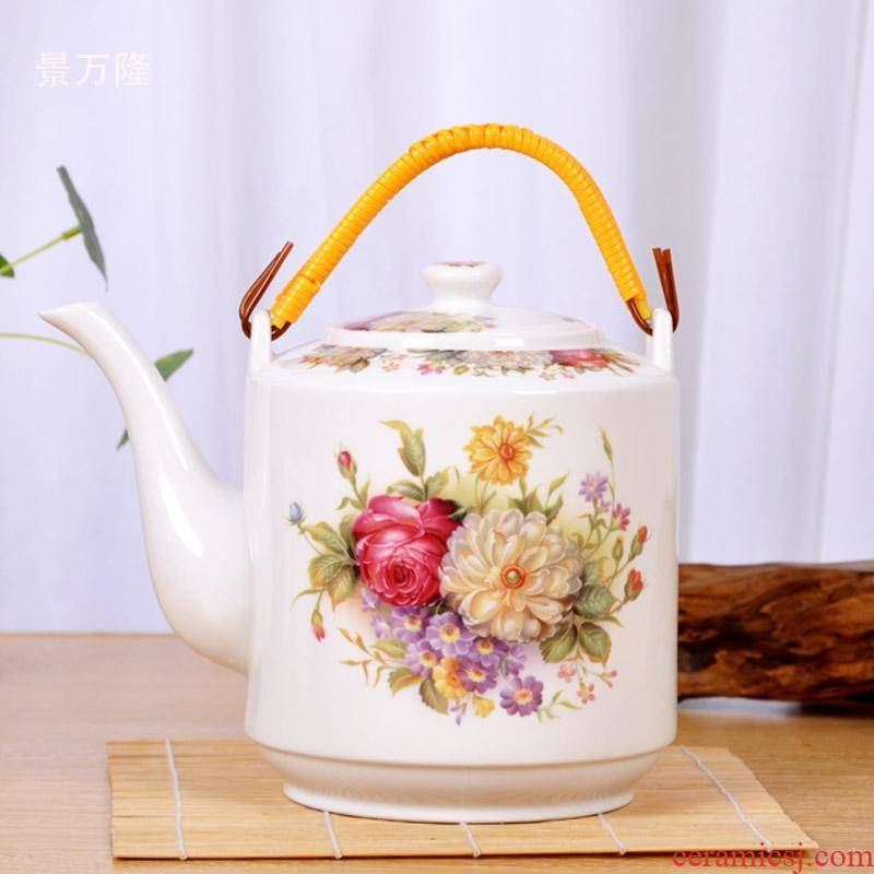 Jingdezhen ceramic household high - temperature cool teapot CiHu cool summer girder are large capacity filter explosion - proof kettle
