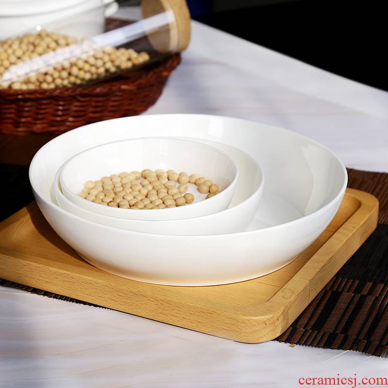 Pure white contracted western - style ipads porcelain tableware they dip dish fruit dish dish FanPan dry fruit tray plates