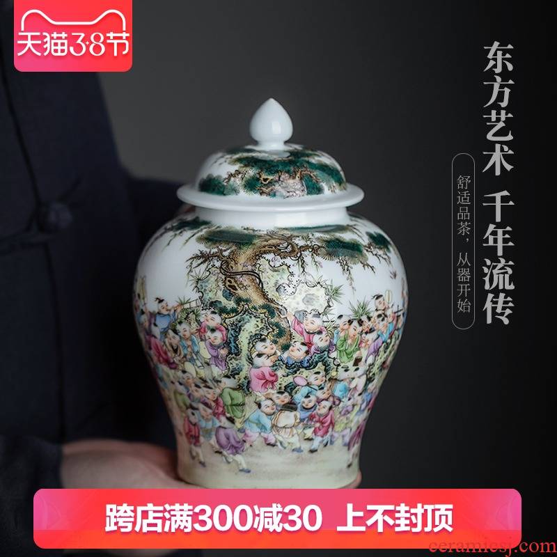 Jingdezhen ceramic hand - made all the ancient philosophers graph caddy fixings seal tea to wake POTS decoration handicraft furnishing articles
