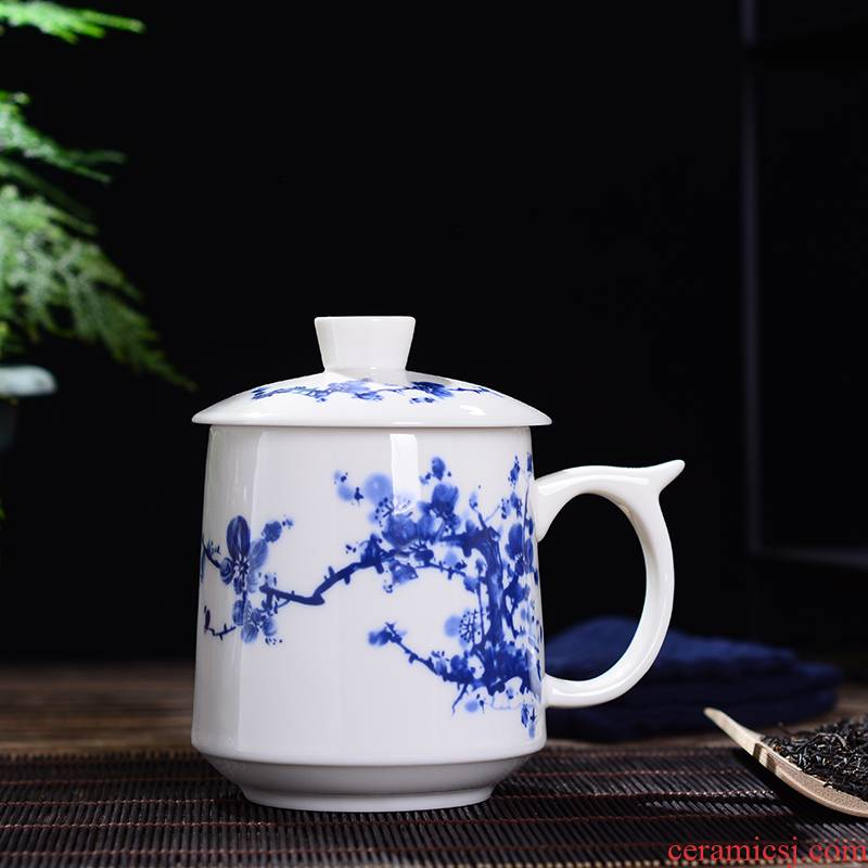 Jingdezhen ceramic cups with cover household glair tea cup of the big office gift custom ipads China tea cups
