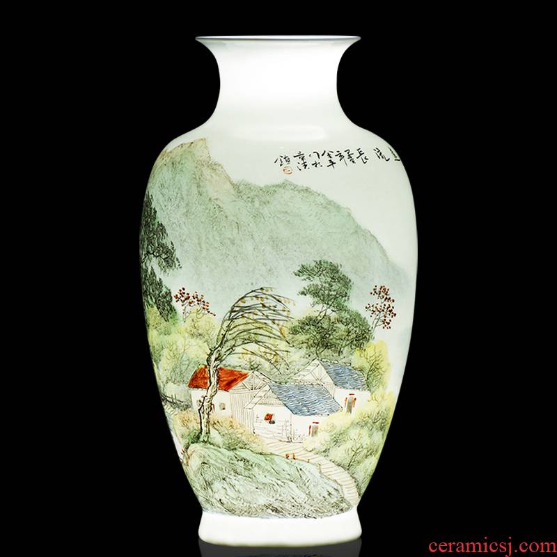 The Master of jingdezhen ceramics hand - made vases three - piece furnishing articles of Chinese style living room porch home decoration flower arrangement