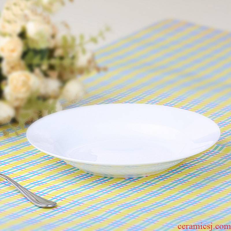 Jane the 8 inches soup plate cooking pan deep dish tangshan ipads porcelain ceramic plate