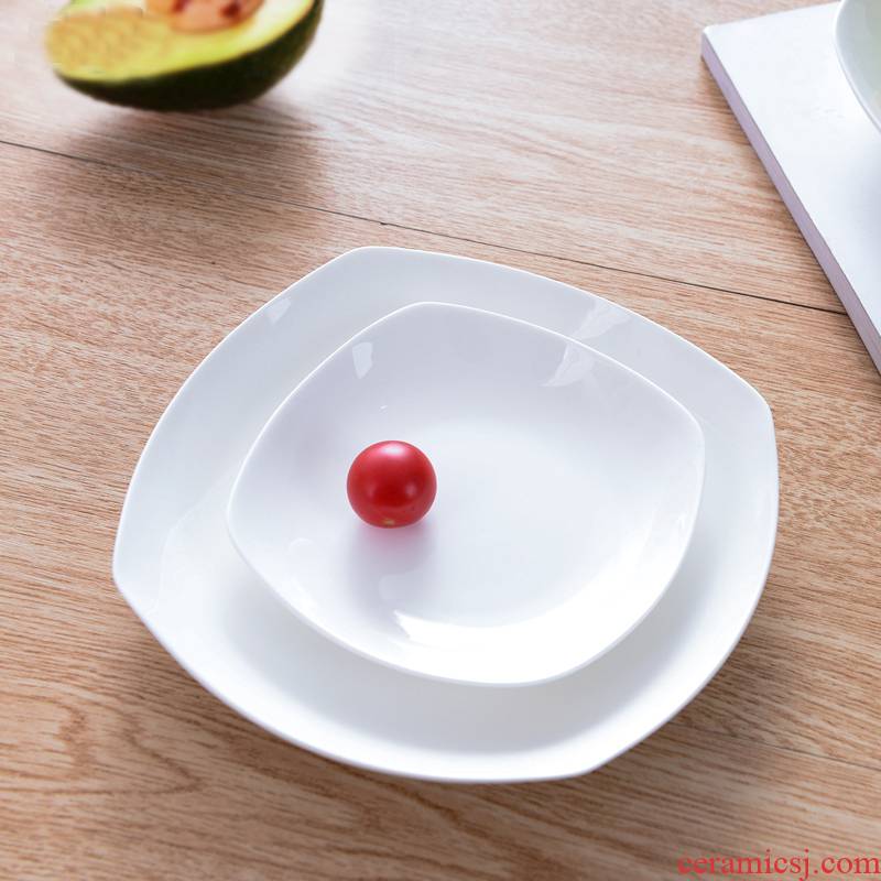 Square plate series Square dishes tangshan ceramic ipads porcelain bowl son plate shaped disc