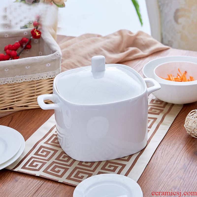 Ceramic tableware Jane the 9 inches product pot tangshan big square European - style soup pot of ear buds palace ceramics