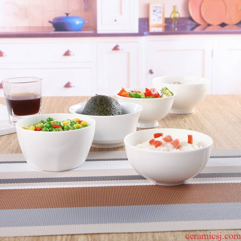 Eat rice bowls with 4.5 inch ipads ceramic bowls combination the small bowl bowl bowl, lovely contracted and pure white
