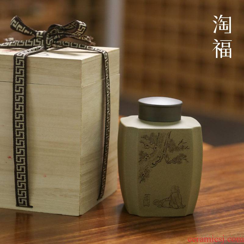 Yixing purple sand tea tea pot seal moisture storage tank large high - grade ceramic POTS with cover household trumpet