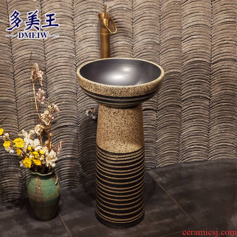 King beautiful balcony ceramic art basin one - piece toilet the post column basin lavatory basin that wash a face to wash your hands