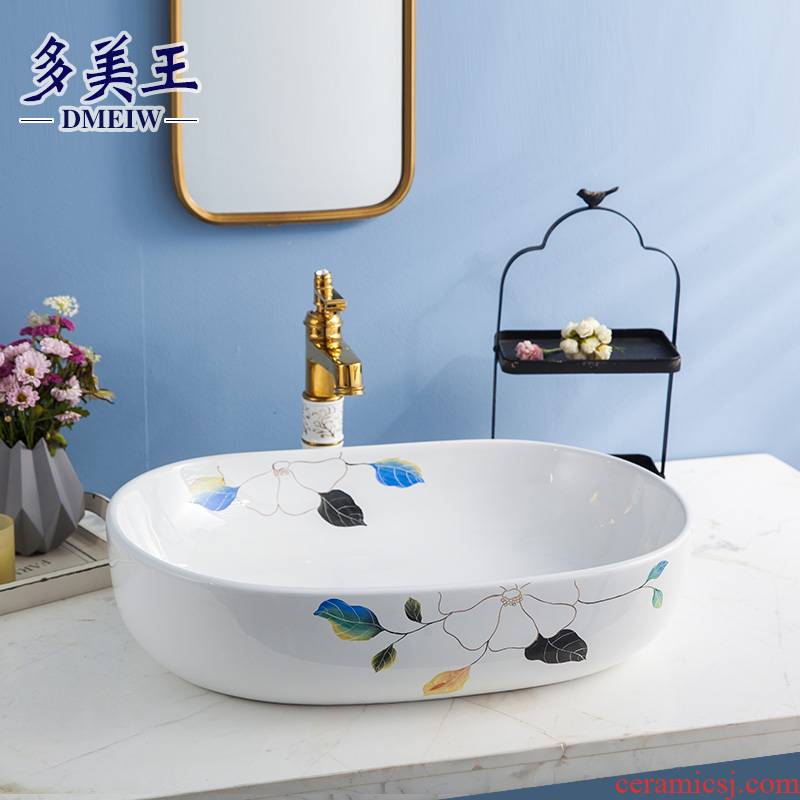 The Lavatory basin of ceramic table more oval sink basin, art basin home toilet wash basin
