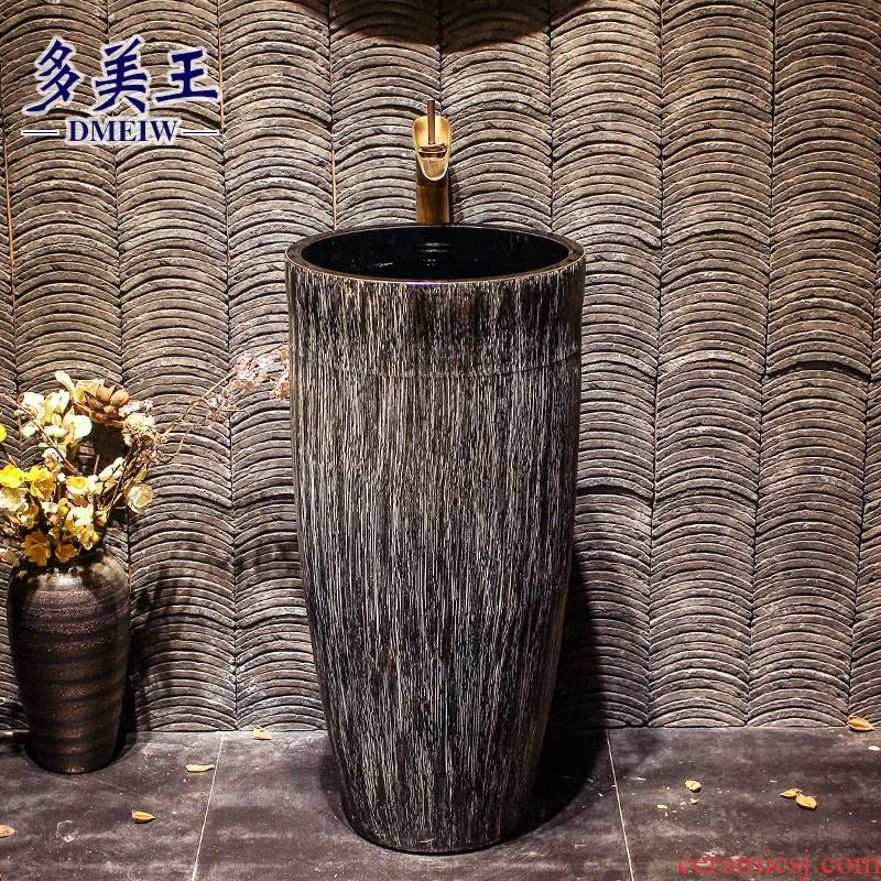 Contracted ceramic column basin of pillar type toilet lavatory floor one vertical basin sink the balcony