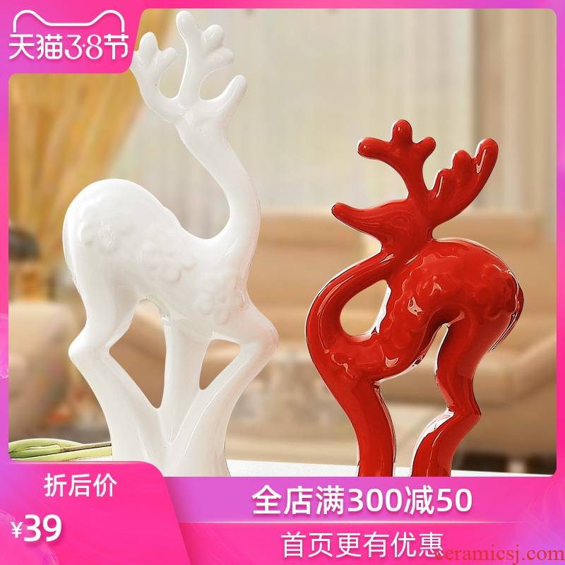 Household act the role ofing is tasted creative decoration ceramics craft a new home decoration furnishing articles wedding gift for wedding gifts sika deer