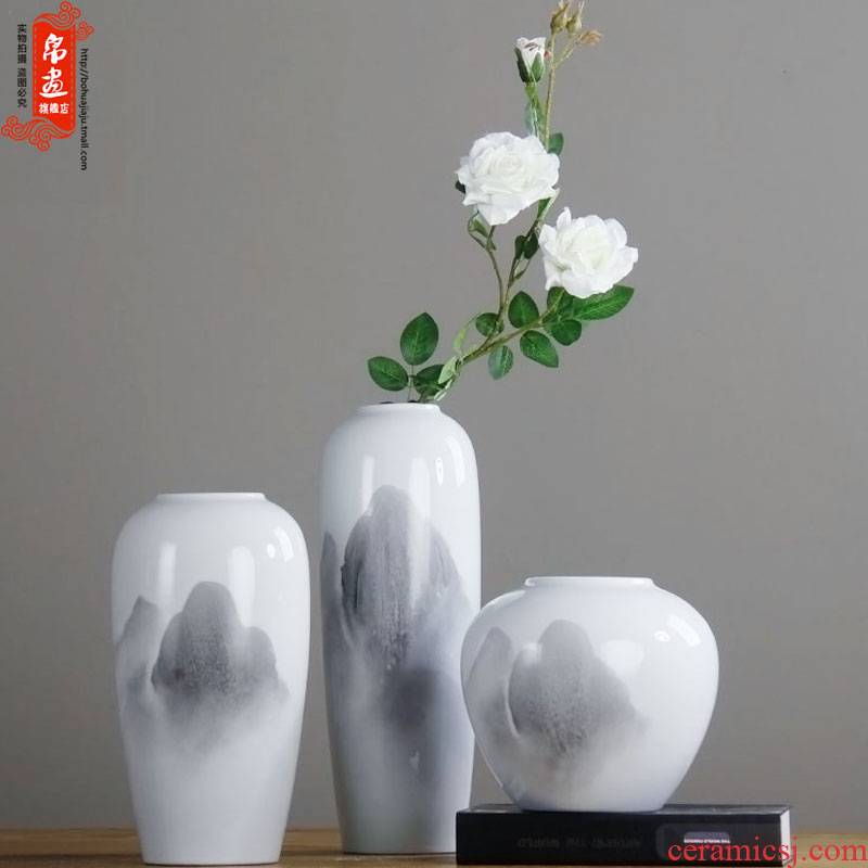Ceramic vases, I and contracted household dried flower adornment new Chinese flower arranging flowers, flower the sitting room TV ark, furnishing articles