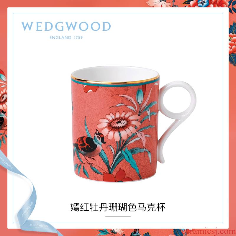 WEDGWOOD waterford WEDGWOOD purples peony ipads porcelain mugs, coffee keller cup household glass cup