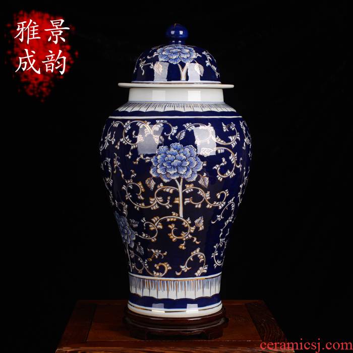 Jingdezhen ceramic vase sitting room place general paint as cans caddy fixings accessories antique blue and white porcelain arts and crafts