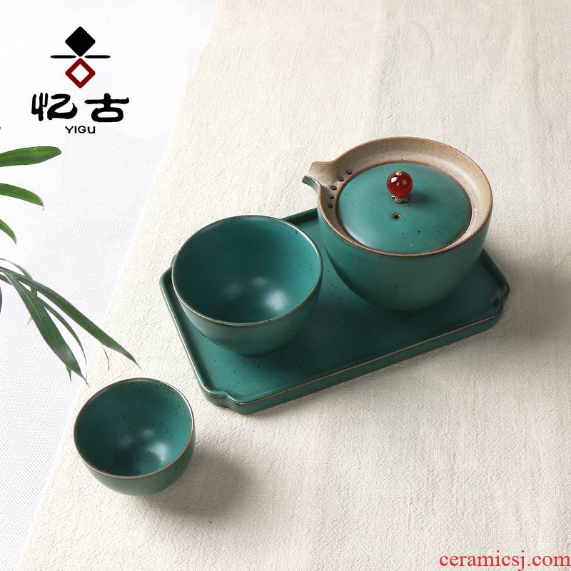 Have the ancient tea set domestic crude some ceramic up porcelain contracted office gift teapot teacup tea tray tea tea set