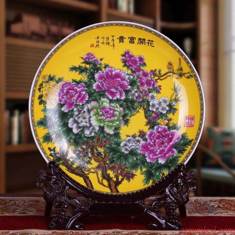 Jingdezhen dining - room metope adornment ceramics creative hang dish plate plate plate plate I and contracted porch place