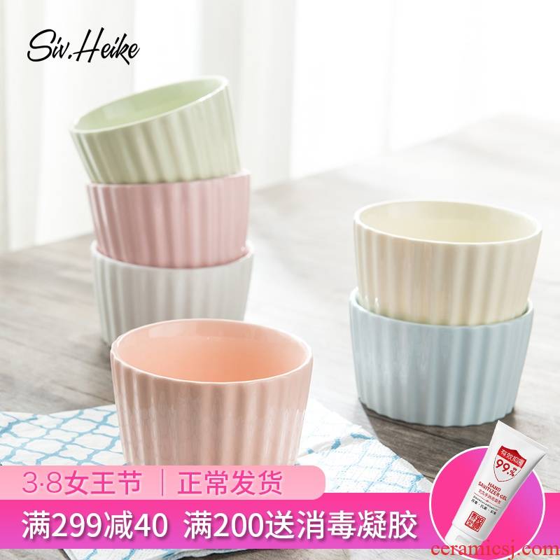 Japanese European creative color ceramic bowl shu she baking cup oven baked pudding bowl bowl cake mould
