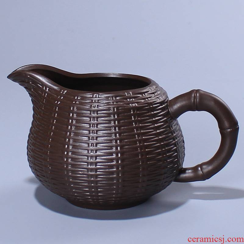 Purple ceramic fair cup of tea sea household) kung fu tea is the tea and a cup of tea set points with zero accessories