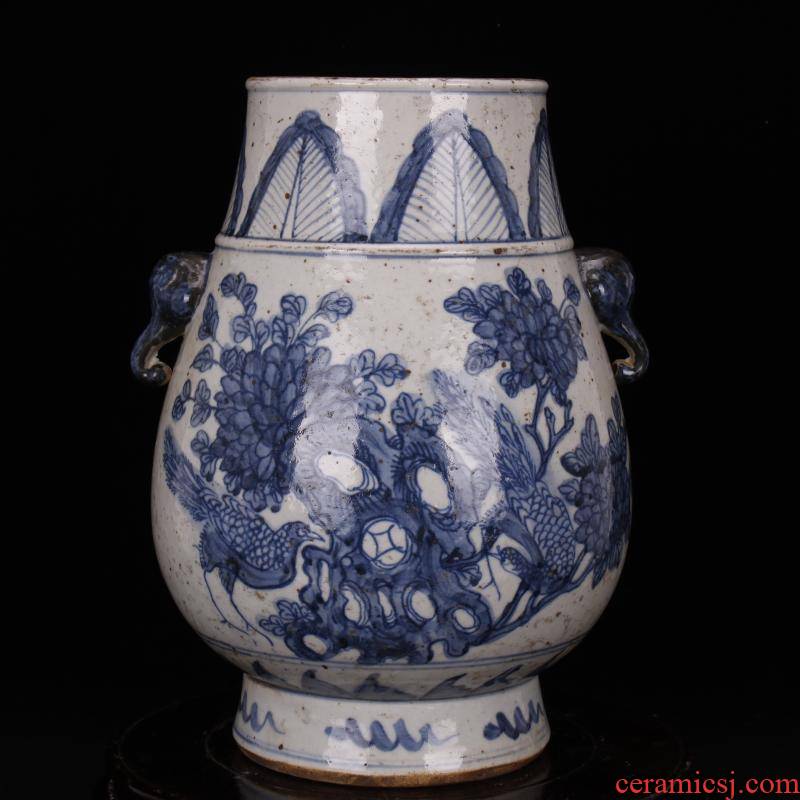 Jingdezhen antique reproduction antique collection happy old items hand - made porcelain statute of Chinese style classical decoration furnishing articles