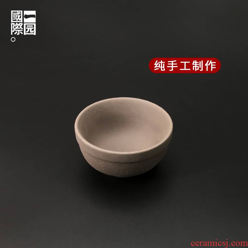 A yellow coarse pottery cups sample tea cup creative masters cup cup cup of pure manual household small tea cup, bowl