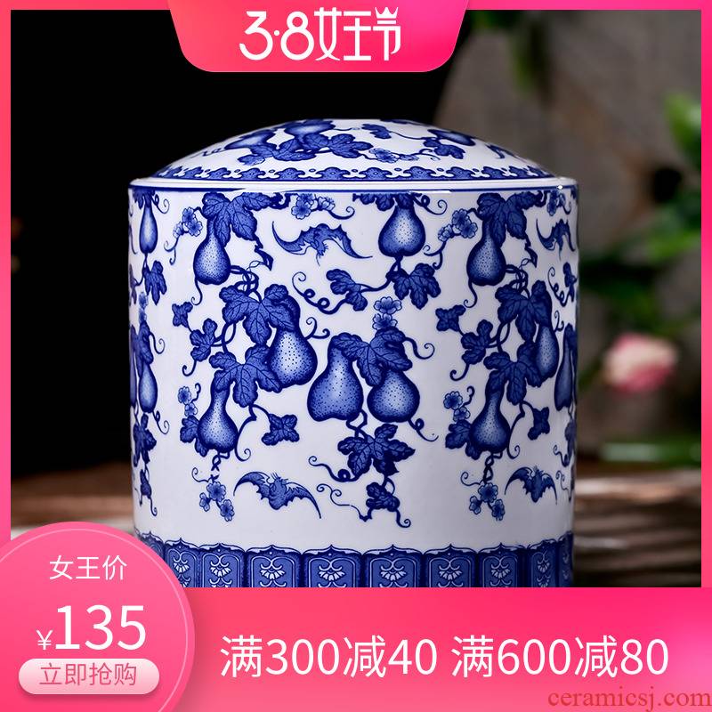 Receives large pu - erh tea cake, the seventh, peulthai the canister to store tea urn wake bucket hoist ceramic POTS of tea box, tea caddy fixings