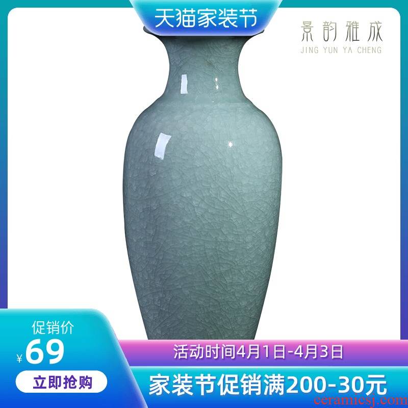 Jingdezhen ceramic vases, small and pure and fresh decoration lucky bamboo vases, flower arranging furnishing articles I and contracted sitting room living room