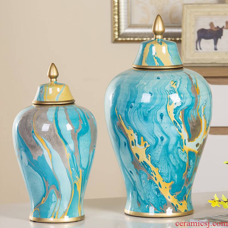 General European contracted tank ceramic vase furnishing articles home decoration wine cabinet TV ark adornment handicraft