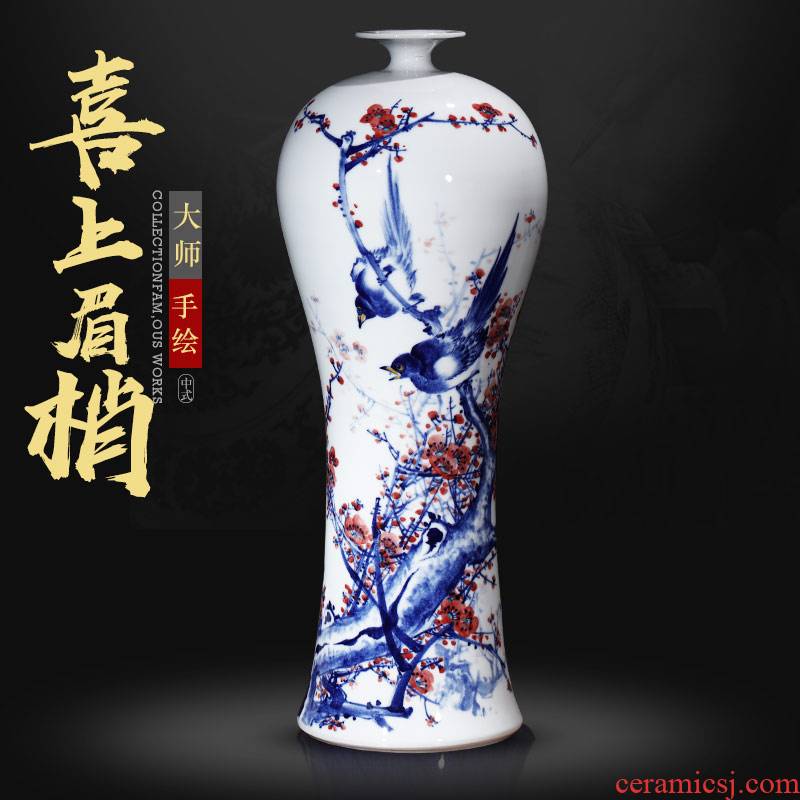 Beaming masters hand draw blue and white porcelain of jingdezhen ceramics furnishing articles sitting room flower arranging Chinese style household ornaments