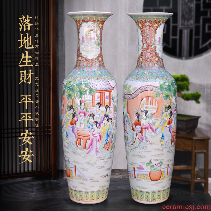 Jingdezhen ceramics hand - made beauty of large vase decoration to the hotel opening party furnishing articles customized gifts