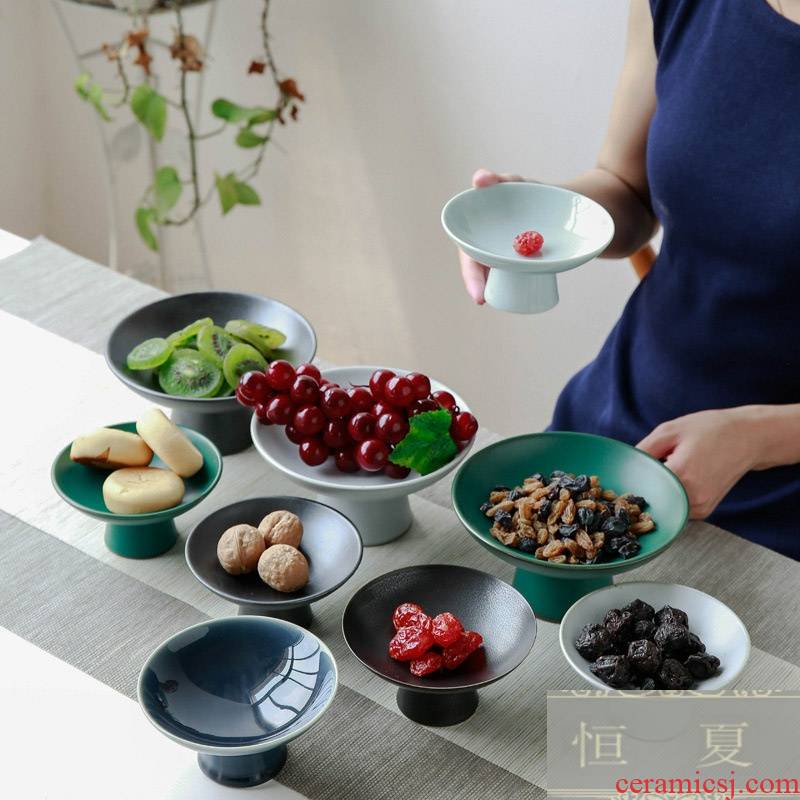 Tea tray was fine dessert plate vintage Chinese zen snack plate special ceramic compote of fruit for the annual Chinese New Year holiday